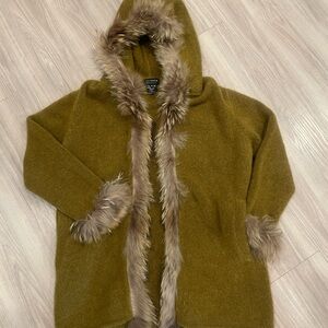 Iris Singer Mohair Wool Blend Coat